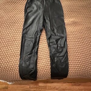 Aritzia Wilfred Black Leather Leggings